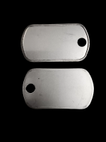 G.I. DULL DOG TAG, 1,12" x 2.00" WITH 1 .250" HOLE